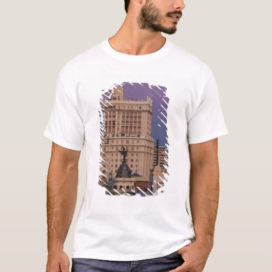 Gebäude entlang der Gran Via und Edificio Espana T-Shirt (Vorderseite)