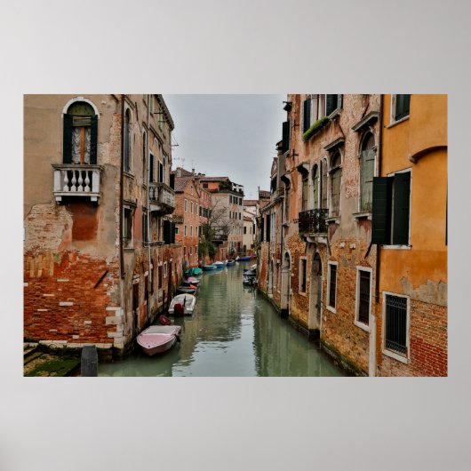 Gebäude entlang der Kanäle von Venedig Poster (Vorne)