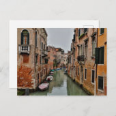 Gebäude entlang der Kanäle von Venedig Postkarte (Vorne/Hinten)