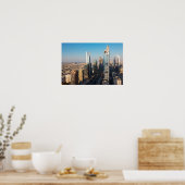 Gebäude entlang der Sheikh Zayed Road, Dubai Poster (Küche)