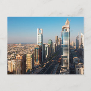 Gebäude entlang der Sheikh Zayed Road, Dubai Postkarte