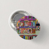 Gebäude-Fassade mit Multicolore-Fenstern Button (Vorne & Hinten)