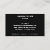 Gebäude Firm Brick Muster Schwarz Visitenkarte (Rückseite)