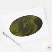 Gebäude Fitness Stift Skizze Ovaler Aufkleber (Umschlag)