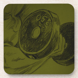 Gebäude Fitness Stift Skizze Untersetzer