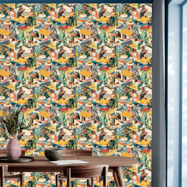 Gebäude, Florale, Folienlandschaft, Peel & Stick Tapete (Von Creator hochgeladen)