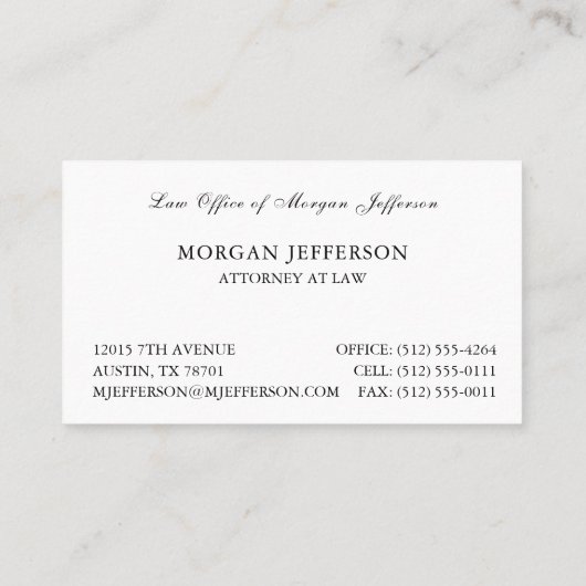 Gebäude-Fotografie des beruflichen Anwalts Visitenkarte (Rückseite)