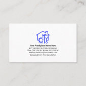 Gebäude Frame Handyman Tools Foundation Visitenkarte (Rückseite)