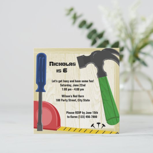 Gebäude Fun Geburtstag Einladung (Stehend Vorderseite)