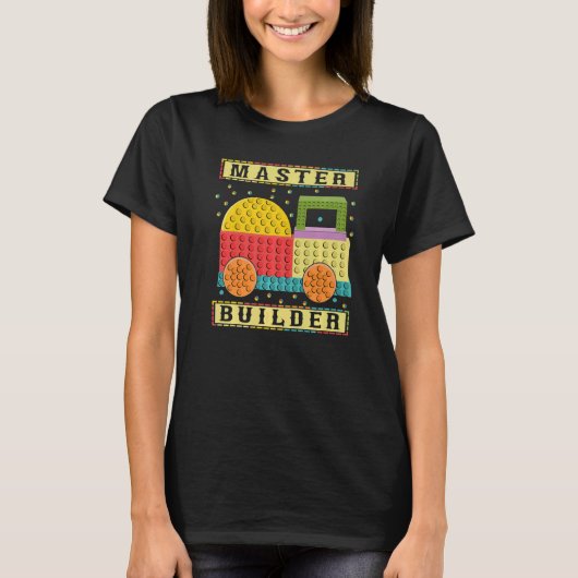 Gebäude für Cool Builder-Master blockiert das Set T-Shirt (Vorderseite)