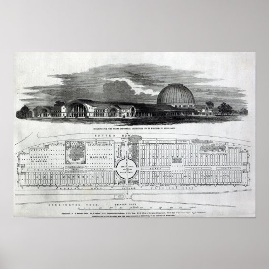 Gebäude für die Große Industrieausstellung Poster (Vorne)