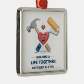 Gebäude für ein gemeinsames Leben | Niedliche DIY Ornament Aus Metall (Rechts)