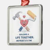 Gebäude für ein gemeinsames Leben | Niedliche DIY Ornament Aus Metall (Links)