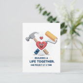 Gebäude für ein gemeinsames Leben | Niedliche DIY  Postkarte (Stehend Vorderseite)