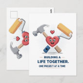 Gebäude für ein gemeinsames Leben | Niedliche DIY  Postkarte (Vorne/Hinten)