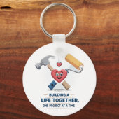 Gebäude für ein gemeinsames Leben | Niedliche DIY  Schlüsselanhänger (Rückseite)