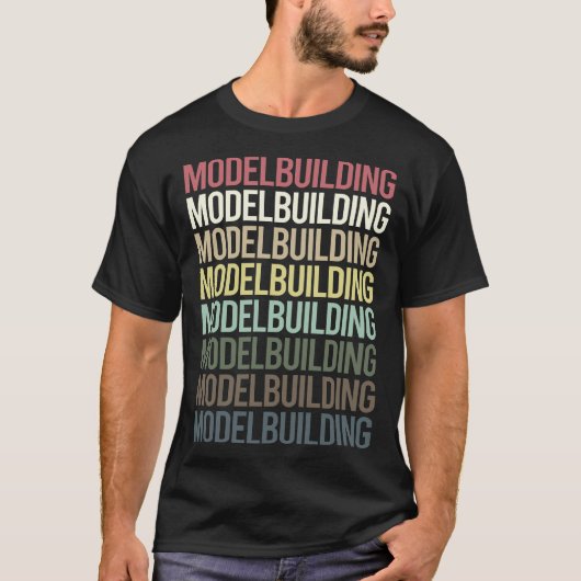 Gebäude für farbiges Textmodell T-Shirt (Vorderseite)