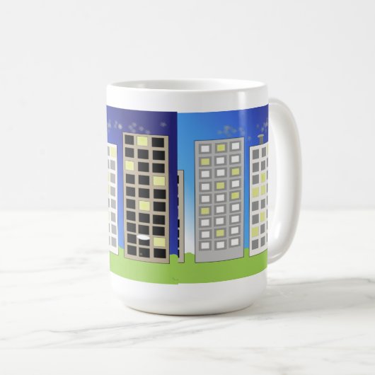 Gebäude für große Büros Kaffeetasse (VorderseiteRechts)