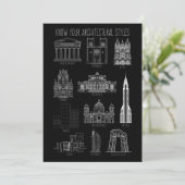 Gebäude für Ihre Architekturstile kennen Einladung (Stehend Vorderseite)