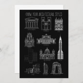 Gebäude für Ihre Architekturstile kennen Einladung (Vorne/Hinten)