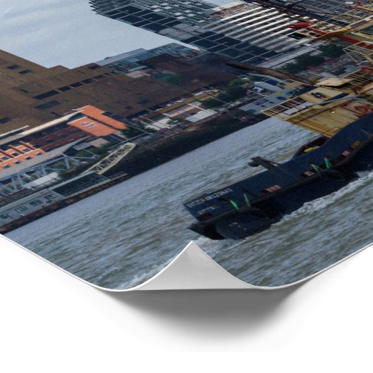 Gebäude für Schleppboote und Leber Poster (Ecke)