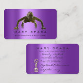 Gebäude geformt Fitness Sclupting Lila Visitenkarte (Vorne/Hinten)