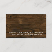 Gebäude-Geologo | Hintergrund Holz Visitenkarte (Rückseite)