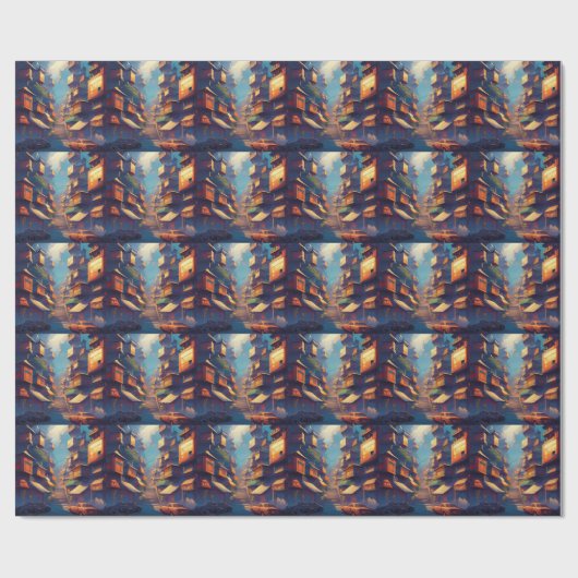 Gebäude Geschenkpapier (Flach)