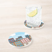 Gebäude Getränkeuntersetzer (Seite)