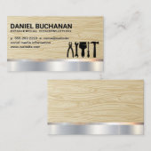 Gebäude | Holz | Metall Visitenkarte (Vorne/Hinten)