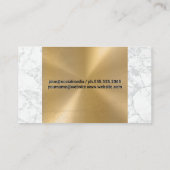 Gebäude Icons | Gold und Marmor Visitenkarte (Rückseite)