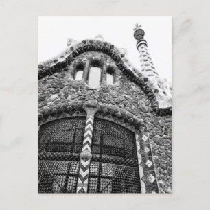Gebäude im Park Güell in Barcelona Feiertagspostkarte