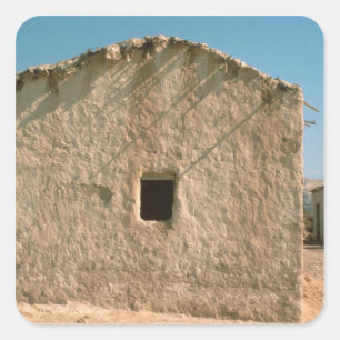 Gebäude in altem Jericho Quadratischer Aufkleber