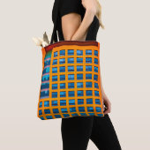 Gebäude in Blau und Orange Tasche (Von Nahem)