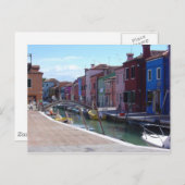 Gebäude in Burano, Venedig Postkarte (Vorne/Hinten)