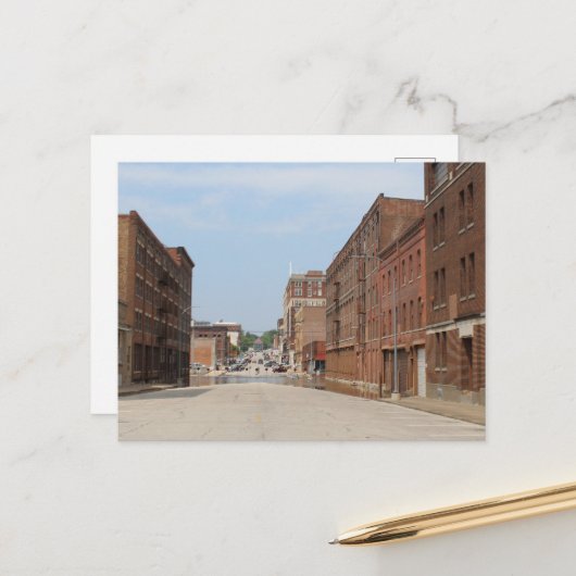 Gebäude in Burlington, Iowa Postkarte (Vorderseite/Rückseite Beispiel)