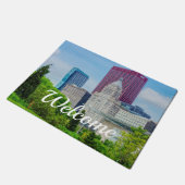 Gebäude in Chicago Doormat Fußmatte (Schrägansicht)