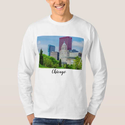 Gebäude in Chicago Long Sleeve T - Shirt (Vorderseite)