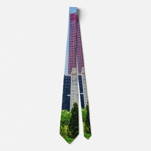 Gebäude in Chicago Neck Tie Krawatte (Vorderseite)