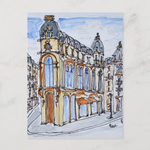 Gebäude in der Rue Reaumur, Paris, Frankreich Postkarte