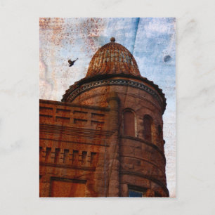 Gebäude in Fort Madison mit rostfreiem Hintergrund Postkarte