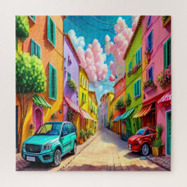 Gebäude in lebhaften Farben Puzzle