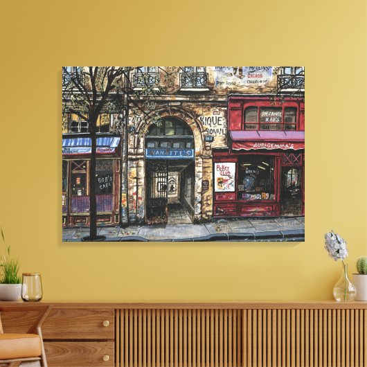 Gebäude in Paris Wasserfarbe Einzigartig Leinwanddruck (Insitu (Wohnzimmer))