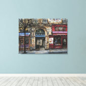 Gebäude in Paris Wasserfarbe Einzigartig Leinwanddruck (Insitu (Holzboden))