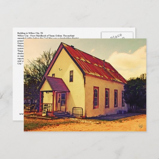 Gebäude in Willow City, TX Postkarte (Vorne/Hinten)