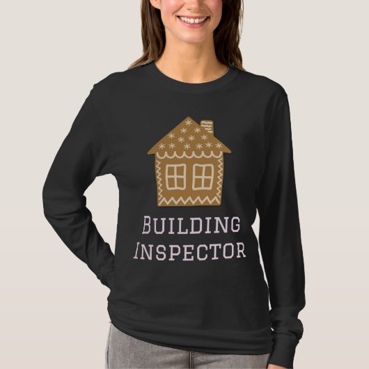 Gebäude Inspector Fun Gingerbread House Decoration T-Shirt (Vorderseite)