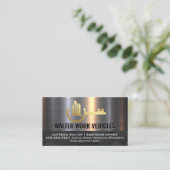 Gebäude-Key-Logo | Metallic Visitenkarte (Stehend Vorderseite)