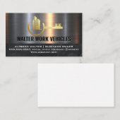 Gebäude-Key-Logo | Metallic Visitenkarte (Vorne/Hinten)