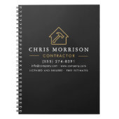 Gebäude-Konstruktion Black Gold Notizblock (Vorderseite)