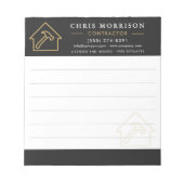 Gebäude-Konstruktion Black Gold Notizblock (Vorderseite)